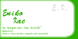 eniko kac business card